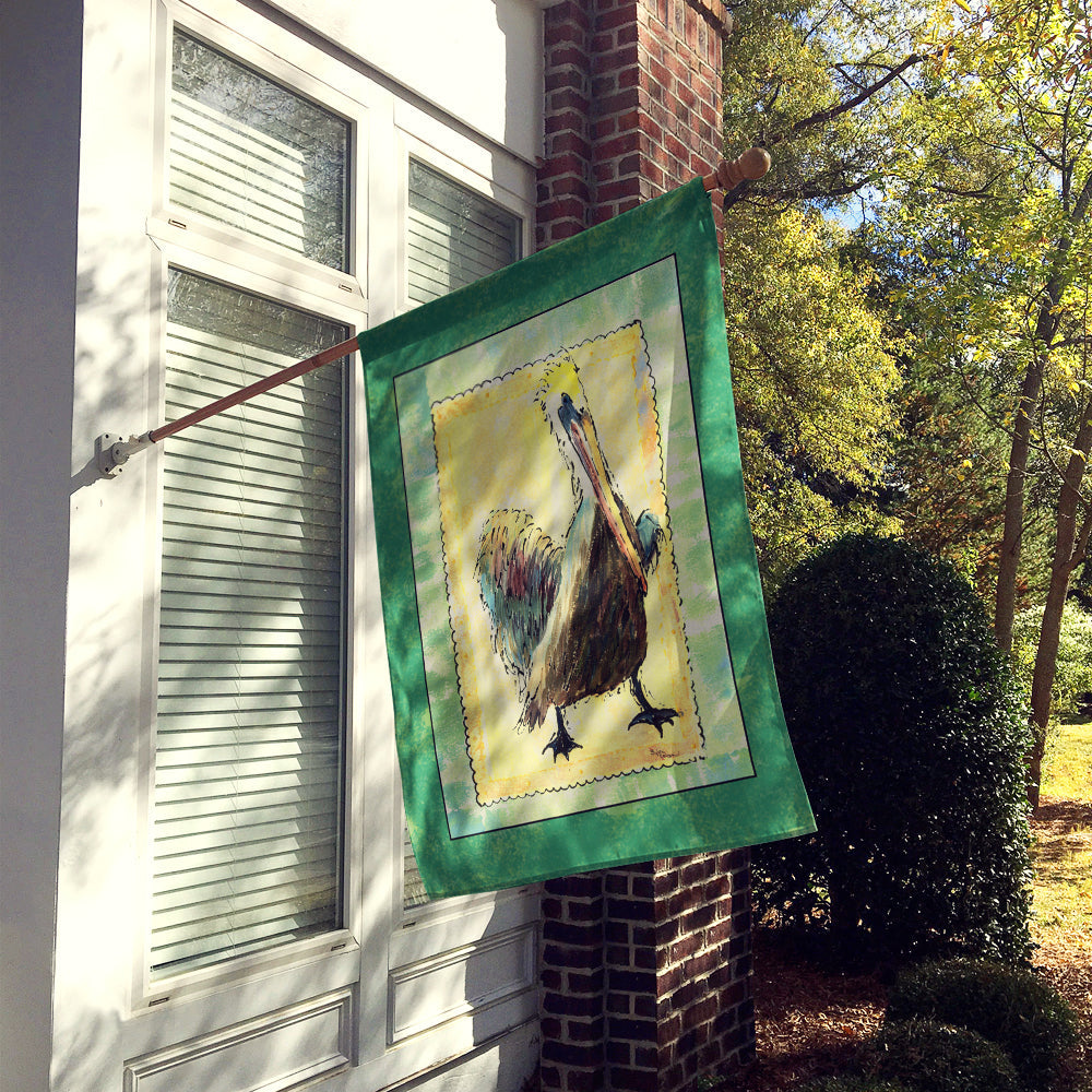 Bird - Pelican House Flag 28x40 Porch Sleeve Pole Decorative Outside Yard Banner Artwork Wall Hanging, Polyester