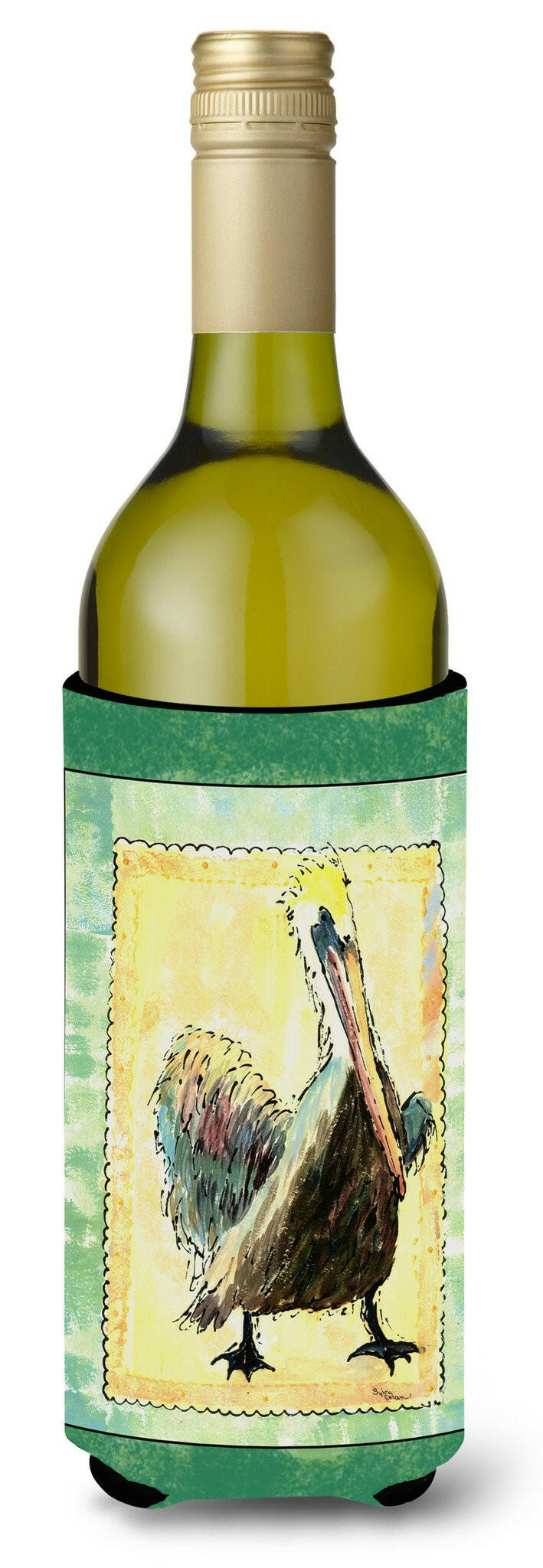 Bird - Pelican Wine Bottle Hugger Gift Sleeve for Standard 750 ml Bottles, Insulated Reusable Also Fits Mini Shot & Pint Bottles
