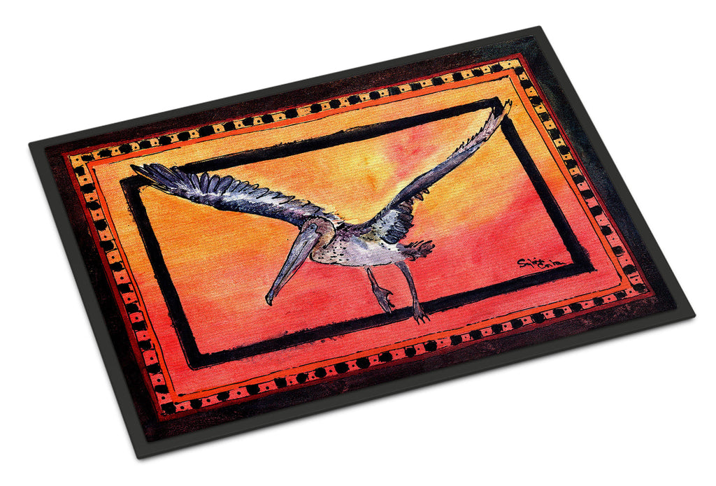 Bird - Pelican Doormat Indoor Outdoor 24H X 36W Front Door Mat Rugs for Entryway, Non Slip Washable Low Pile,