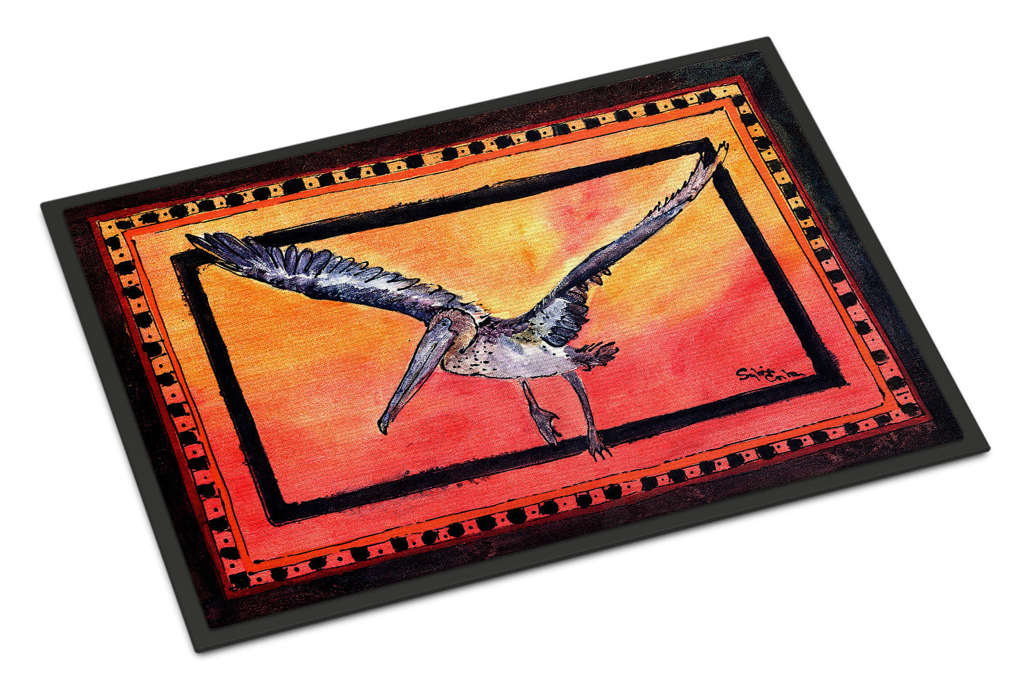 Bird - Pelican Doormat Indoor Outdoor 24H X 36W Front Door Mat Rugs for Entryway, Non Slip Washable Low Pile,