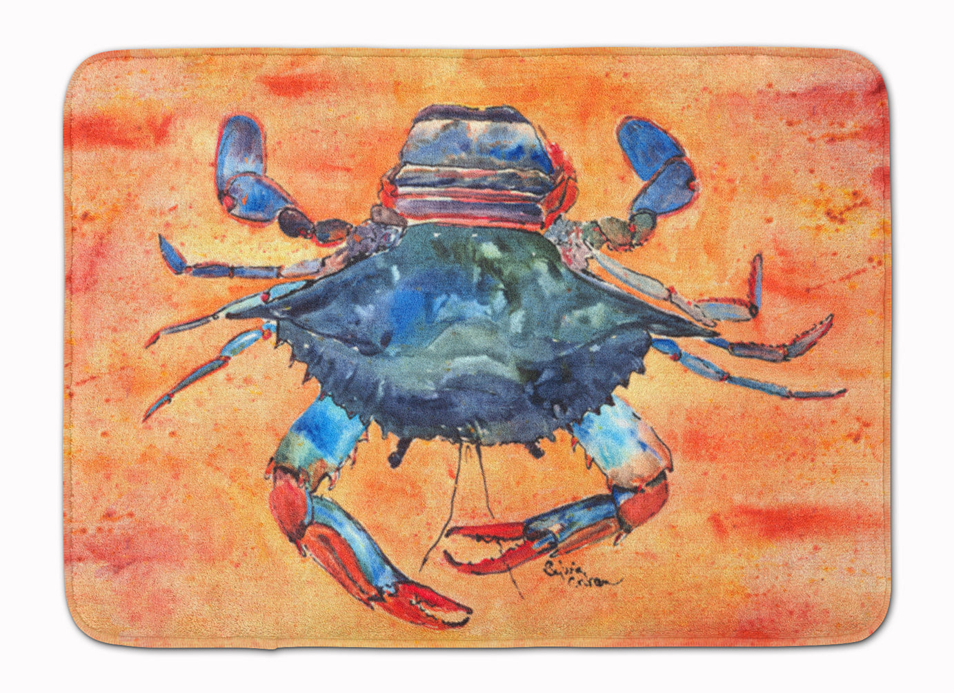 Crab Memory Foam Kitchen Mat Machine Washable Anti-Fatigue Cushion Comfort Bath or Kitchen Rug