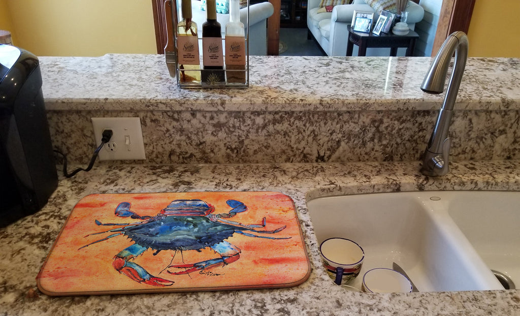 Crab Dish Drying Mat Absorbent Dish Drying Mat Pad for Kitchen Counter Dish Drainer Mat for Countertop, 14 x 21", Multicolor