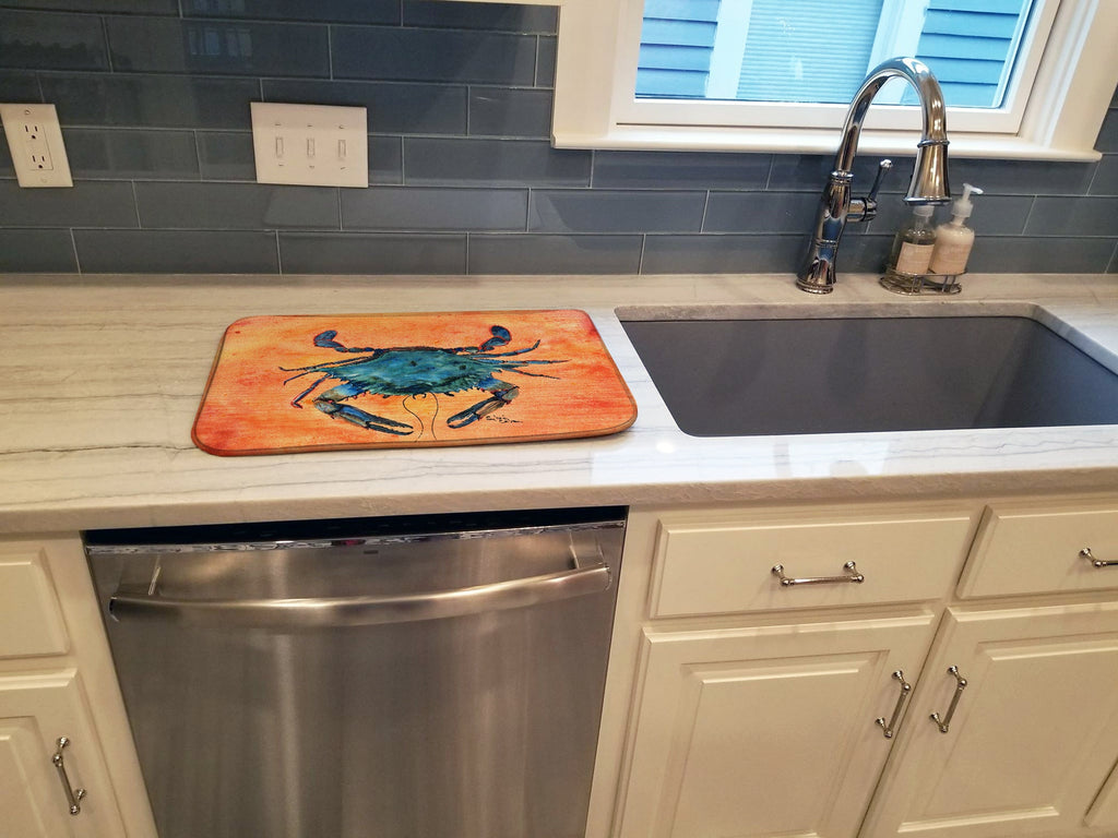 Crab Dish Drying Mat Absorbent Dish Drying Mat Pad for Kitchen Counter Dish Drainer Mat for Countertop, 14 x 21", Multicolor