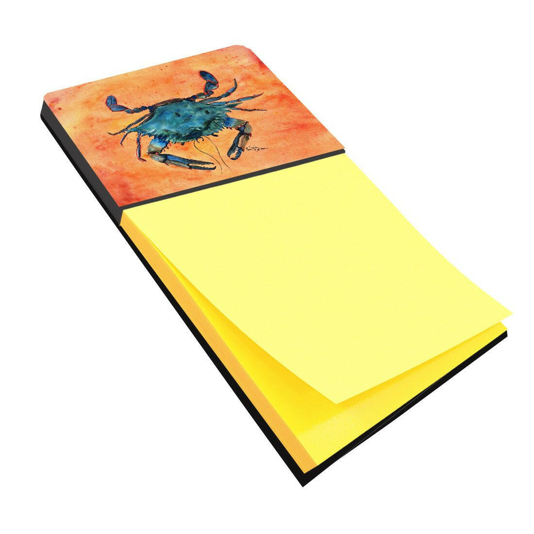 Crab Watercolor Sticky Note Holder Refillable Dispenser Desk Accessory 3x3 Pad Gift