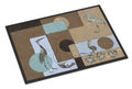 Blue Heron Doormat Indoor Outdoor 18H X 27W Front Door Mat Rugs for Entryway, Non Slip Washable