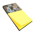 Blue Heron Watercolor Sticky Note Holder Refillable Dispenser Desk Accessory 3x3 Pad Gift