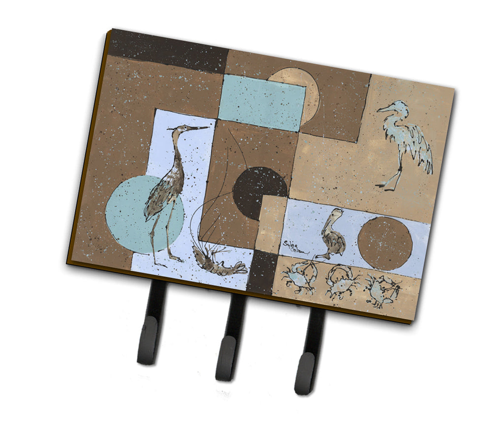 Blue Heron Leash or Key Holder Wall Hooks, Coat Rack Wall Mount, for Hanging Keys, Towels, Aprons, Leashes