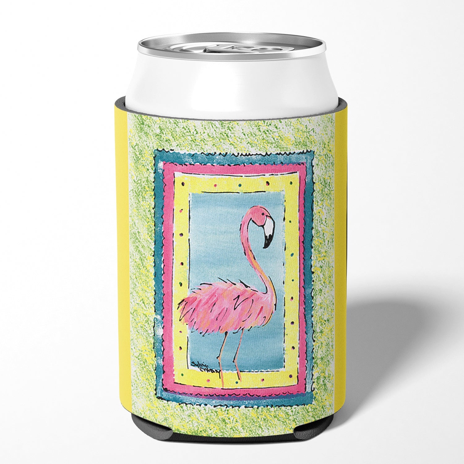 Bird - Flamingo Can or Bottle Hugger Cooler Sleeve for Standard 12 oz Cans, Insulated Foam Beer & Soda Can Hugger Reusable