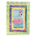 Flamingo House Flag 28x40 Porch Sleeve Pole Decorative Outside Yard Banner Artwork Wall Hanging, Polyester