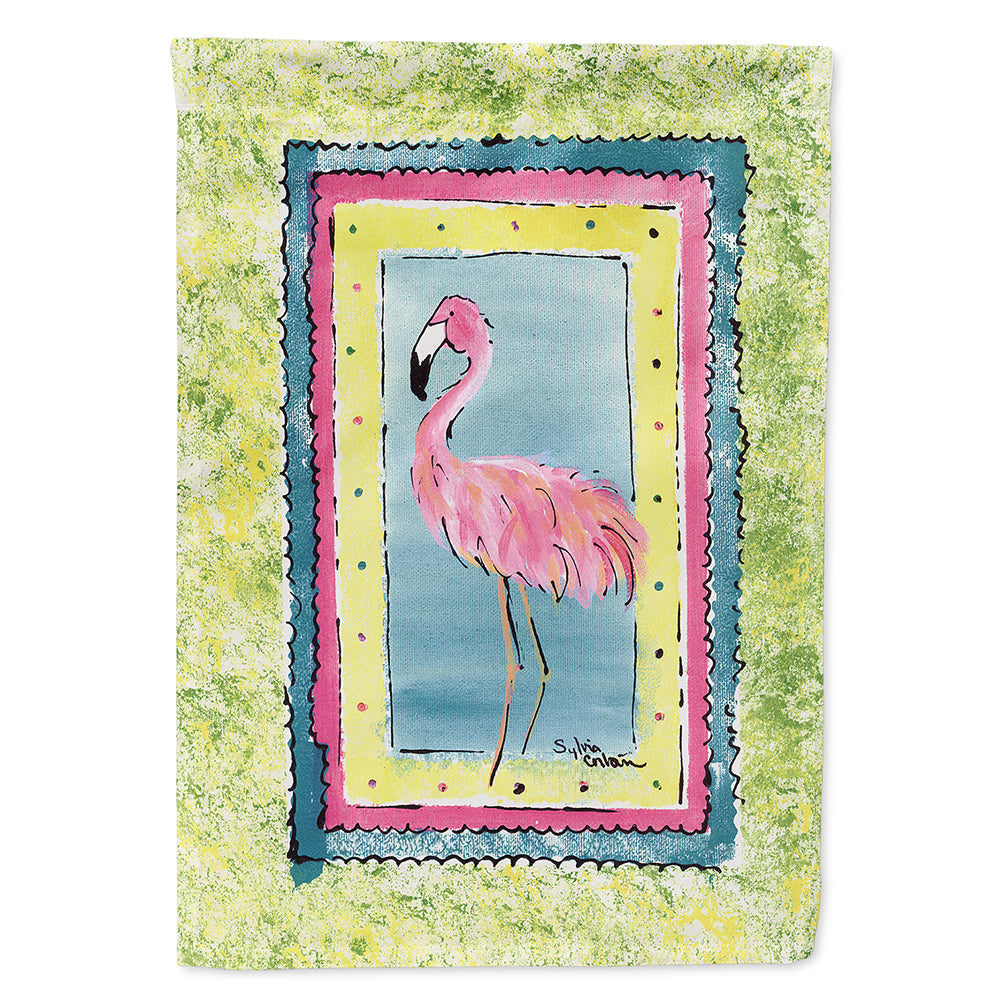 Bird - Flamingo House Flag 28x40 Porch Sleeve Pole Decorative Outside Yard Banner Artwork Wall Hanging, Polyester