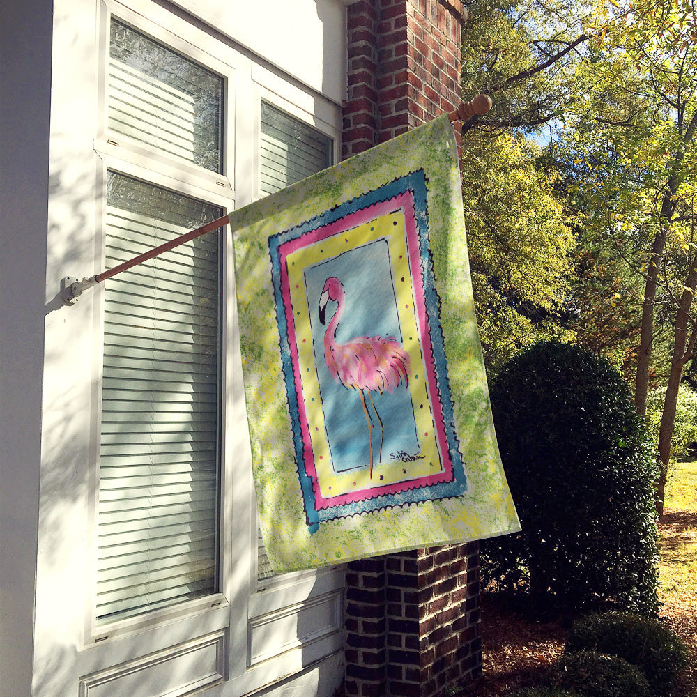 Bird - Flamingo House Flag 28x40 Porch Sleeve Pole Decorative Outside Yard Banner Artwork Wall Hanging, Polyester