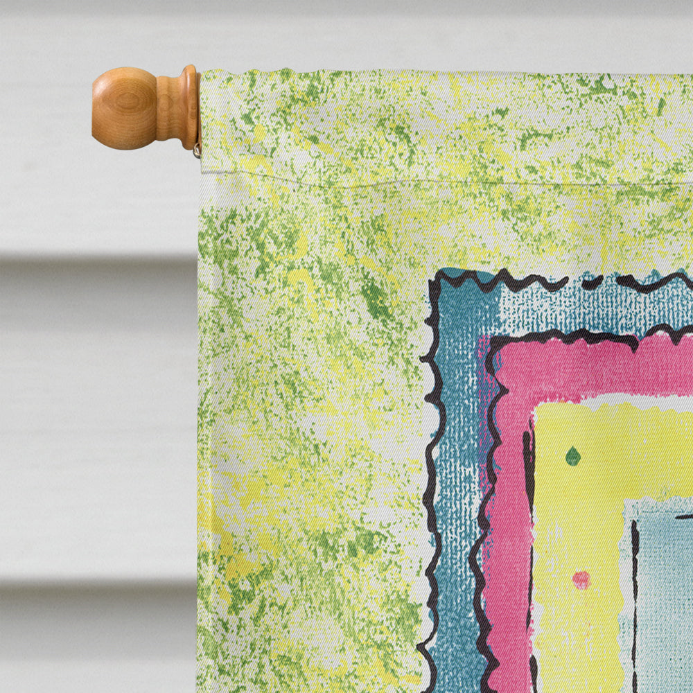 Bird - Flamingo House Flag 28x40 Porch Sleeve Pole Decorative Outside Yard Banner Artwork Wall Hanging, Polyester