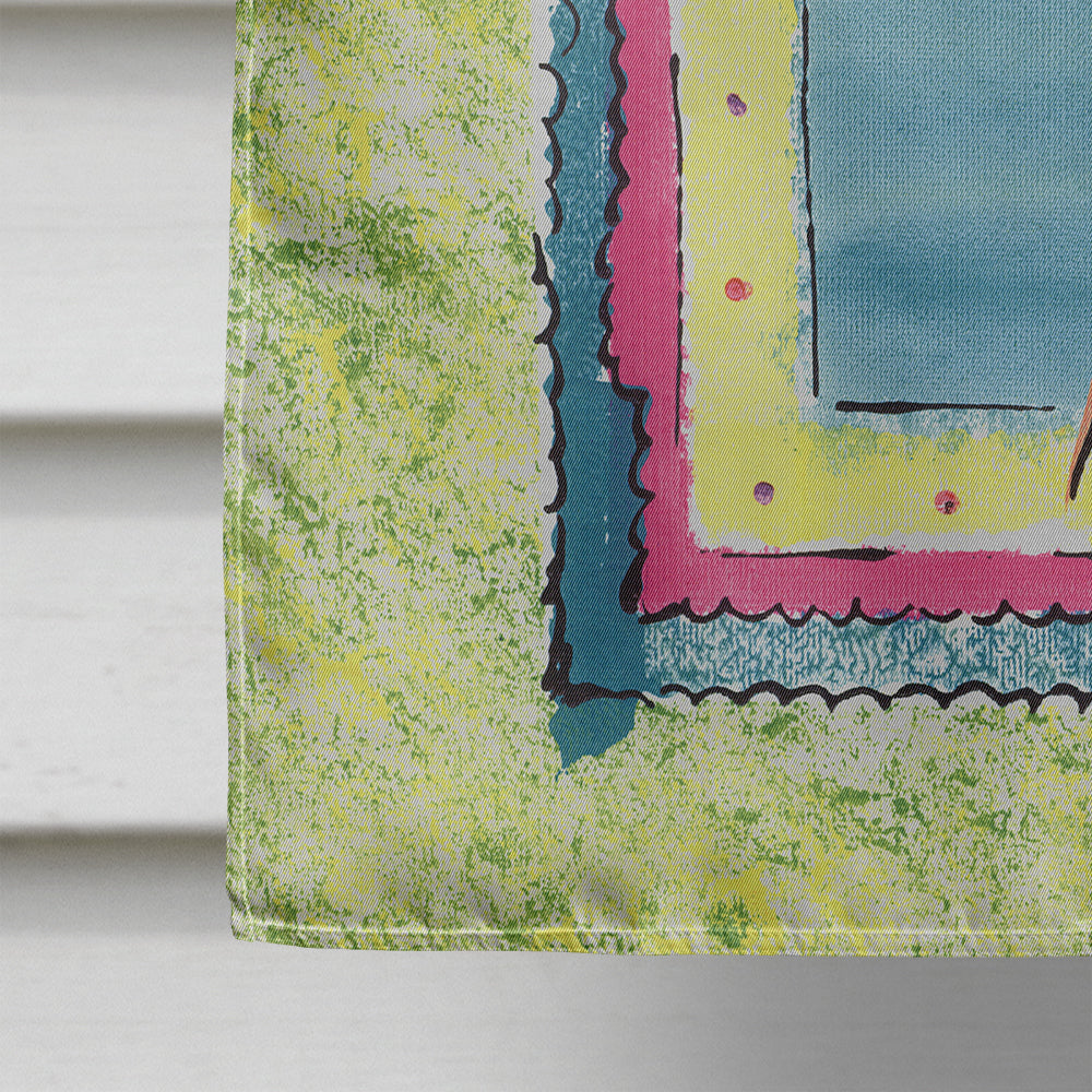 Bird - Flamingo House Flag 28x40 Porch Sleeve Pole Decorative Outside Yard Banner Artwork Wall Hanging, Polyester