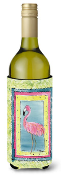 Bird - Flamingo Wine Bottle Hugger Gift Sleeve for Standard 750 ml Bottles, Insulated Reusable Also Fits Mini Shot & Pint Bottles