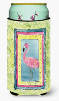 Bird - Flamingo Tall Boy Hugger Can Cooler Sleeve Machine Washable Drink Collapsible Insulator Beverage Insulated Holder