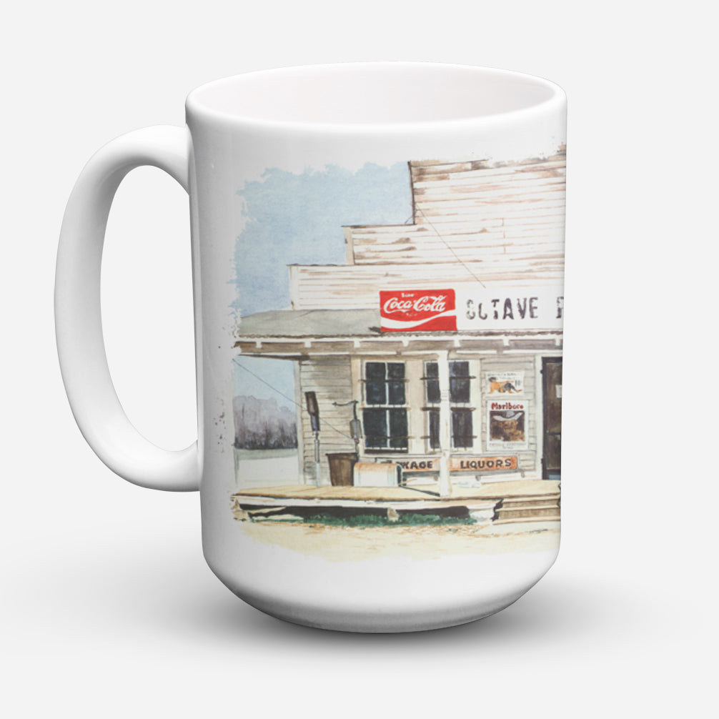 Octave Fontenot Ceramic Coffee Mug 15 oz Decorative Large C Handle Mug Cup for Tea, Cocoa Hot Chocolate
