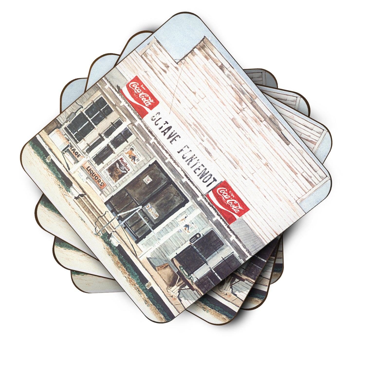 Octave Fontenot Foam Coasters Set of 4 Cup Coasters for Indoor Outdoor, Tabletop Protection, Anti Slip, Mouse pad Material