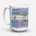 Harbour Ceramic Coffee Mug 15 oz Decorative Large C Handle Mug Cup for Tea, Cocoa Hot Chocolate