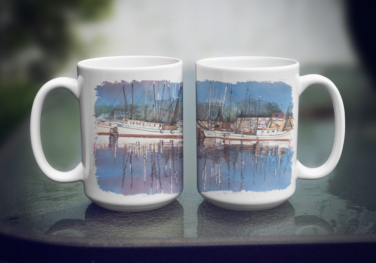 Harbour Ceramic Coffee Mug 15 oz Decorative Large C Handle Mug Cup for Tea, Cocoa Hot Chocolate