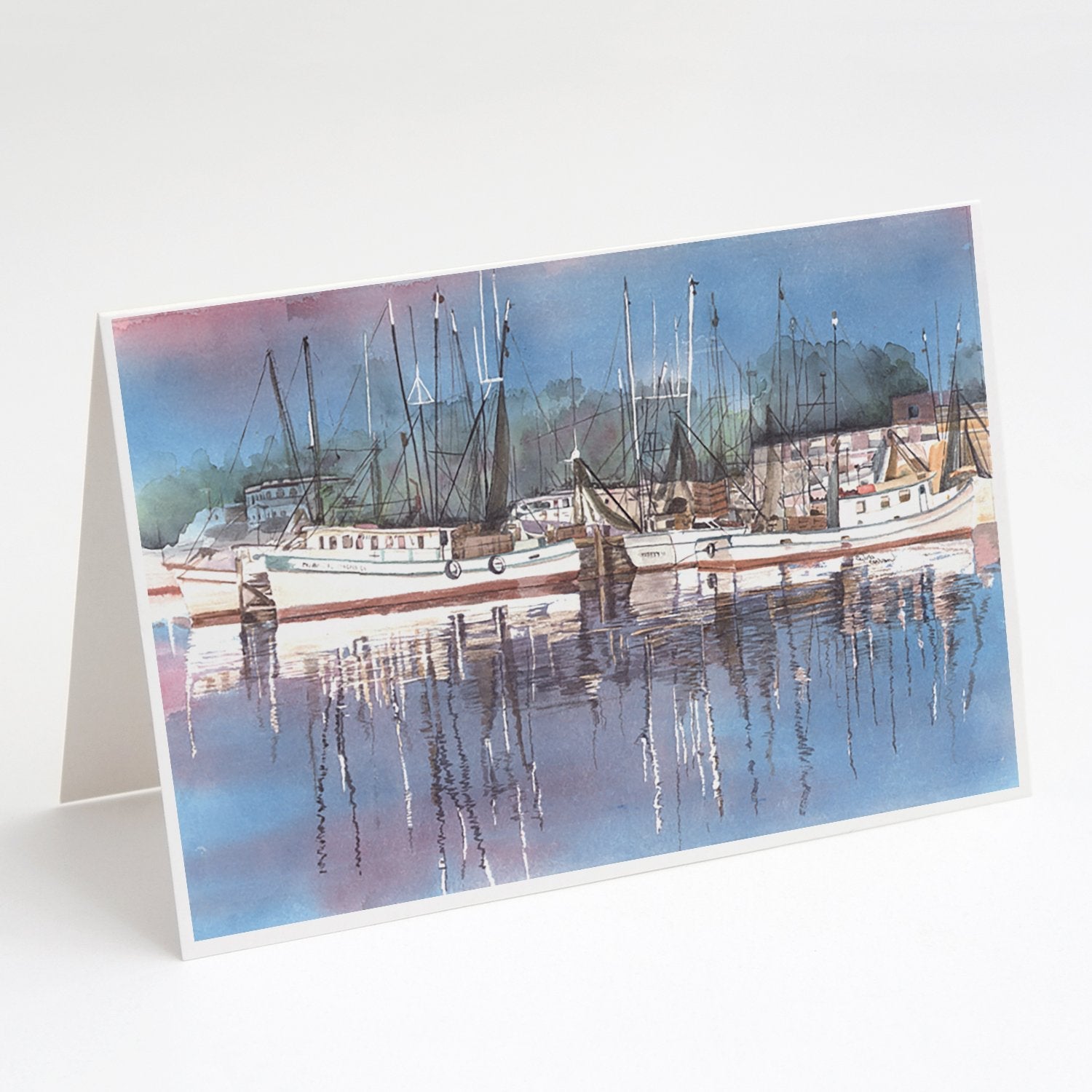 Harbour Greeting Cards Pack of 8 Blank Cards with Envelopes Whimsical A7 Size 5x7