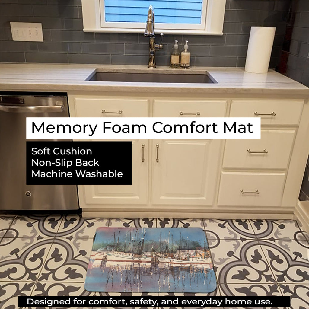 Harbour Memory Foam Kitchen Mat Machine Washable Anti-Fatigue Cushion Comfort Bath or Kitchen Rug