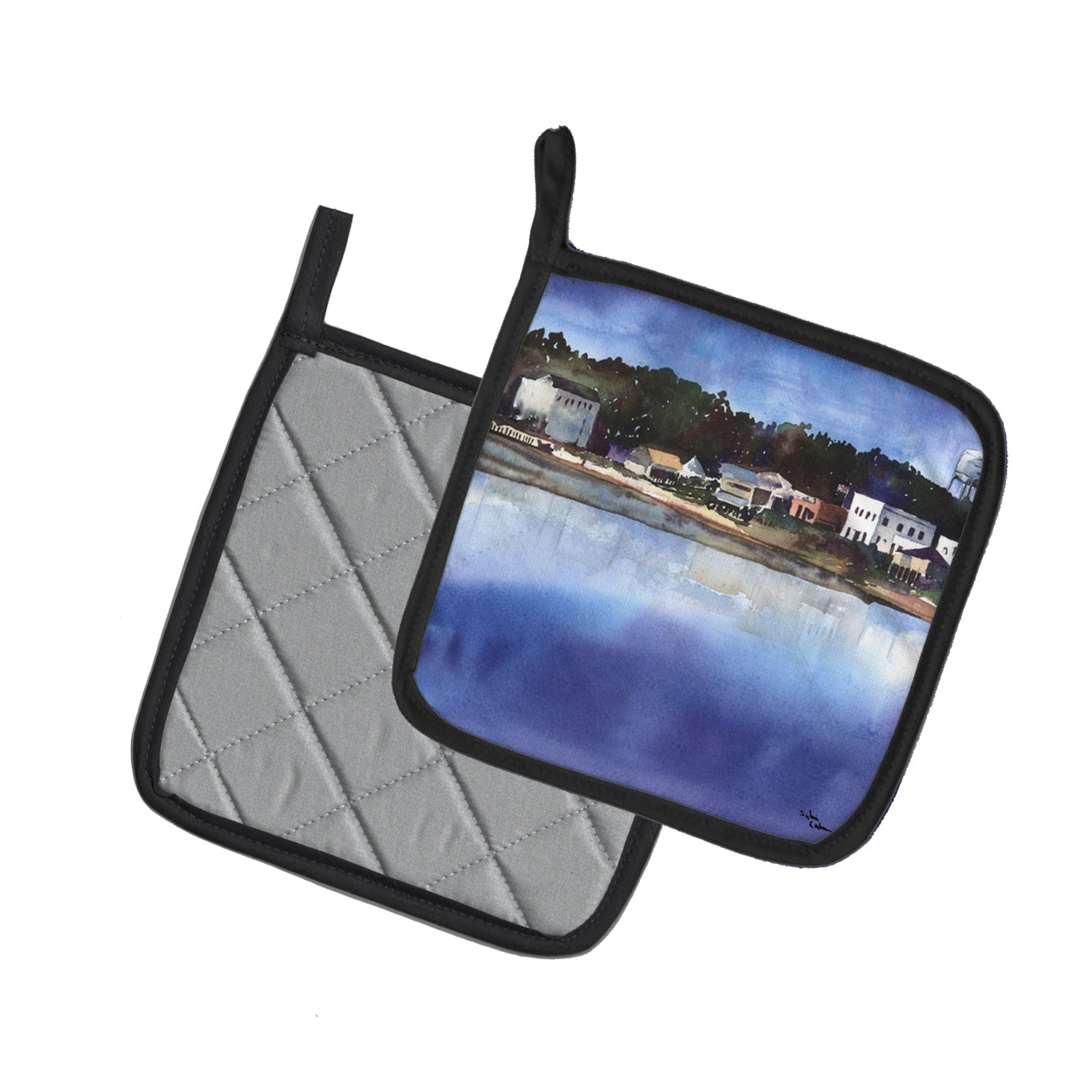 The Pass Pot Holder Set of 2 Heat Resistant Quilted Hot Pads 7.5 x 7.5 Inch, Insulated Kitchen Trivets for Cooking & Baking