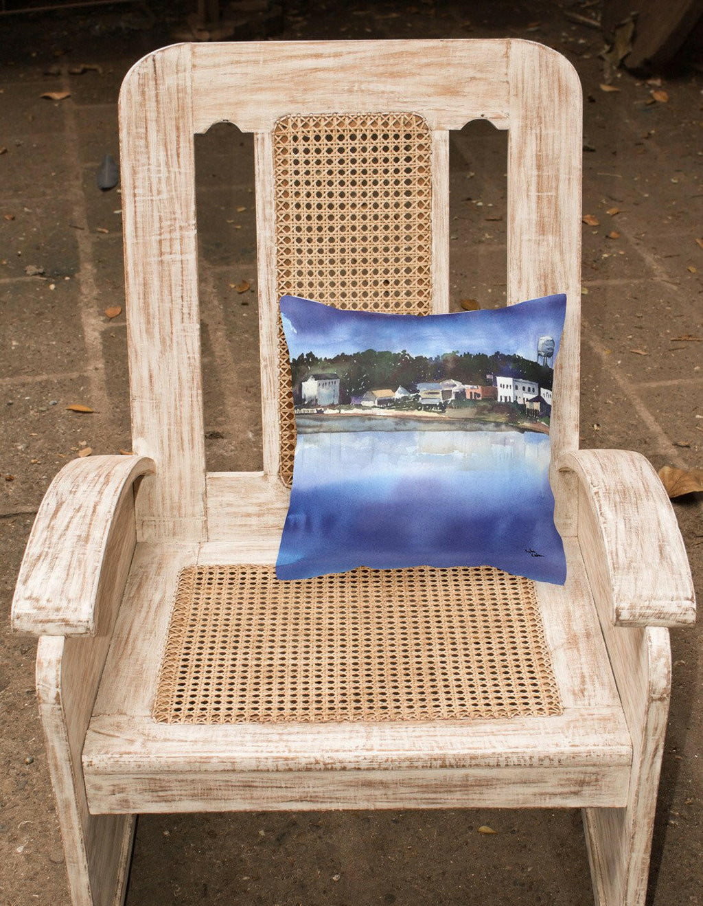 The Pass Decorative Throw Pillow 14x14 Indoor Outdoor Accent Cushion, Fabric Cover with Insert for Sofa, Bed, Porch & Living Room