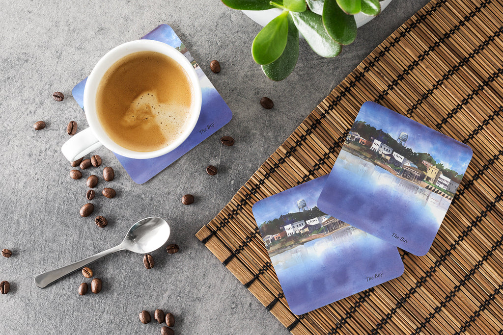 The Pass Foam Coasters Set of 4 Cup Coasters for Indoor Outdoor, Tabletop Protection, Anti Slip, Mouse pad Material