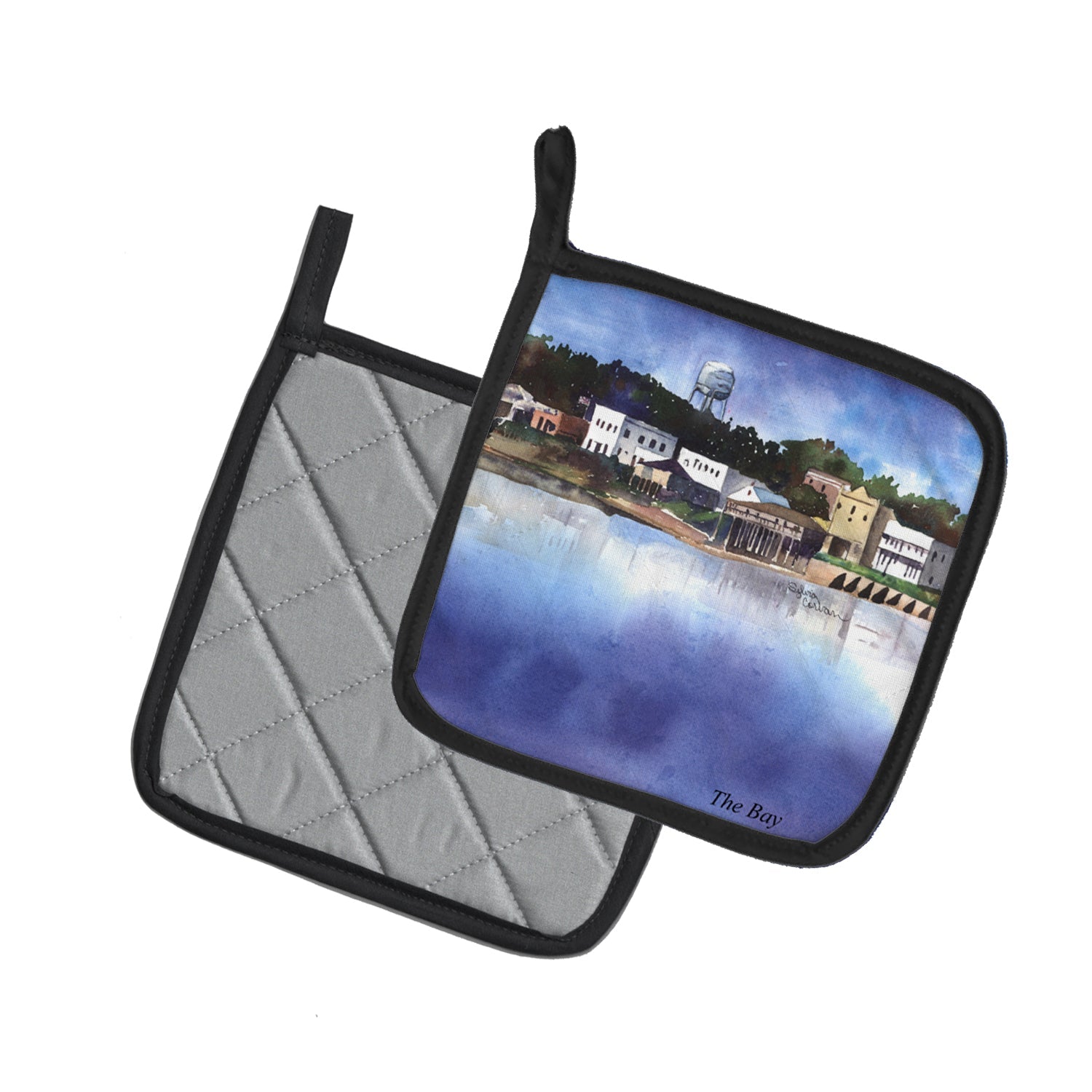 The Pass Pot Holder Set of 2 Heat Resistant Quilted Hot Pads 7.5 x 7.5 Inch, Insulated Kitchen Trivets for Cooking & Baking