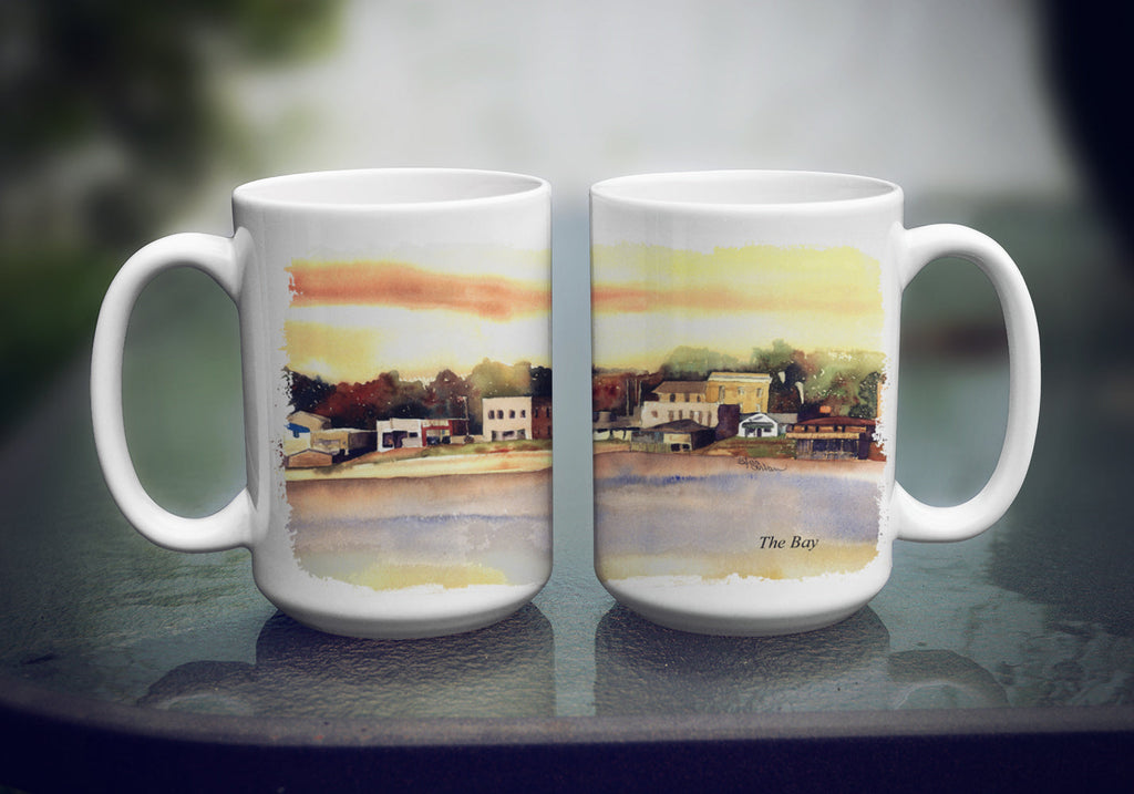 The Pass Ceramic Coffee Mug 15 oz Decorative Large C Handle Mug Cup for Tea, Cocoa Hot Chocolate