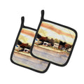 The Pass Pot Holder Set of 2 Heat Resistant Quilted Hot Pads 7.5 x 7.5 Inch, Insulated Kitchen Trivets for Cooking & Baking