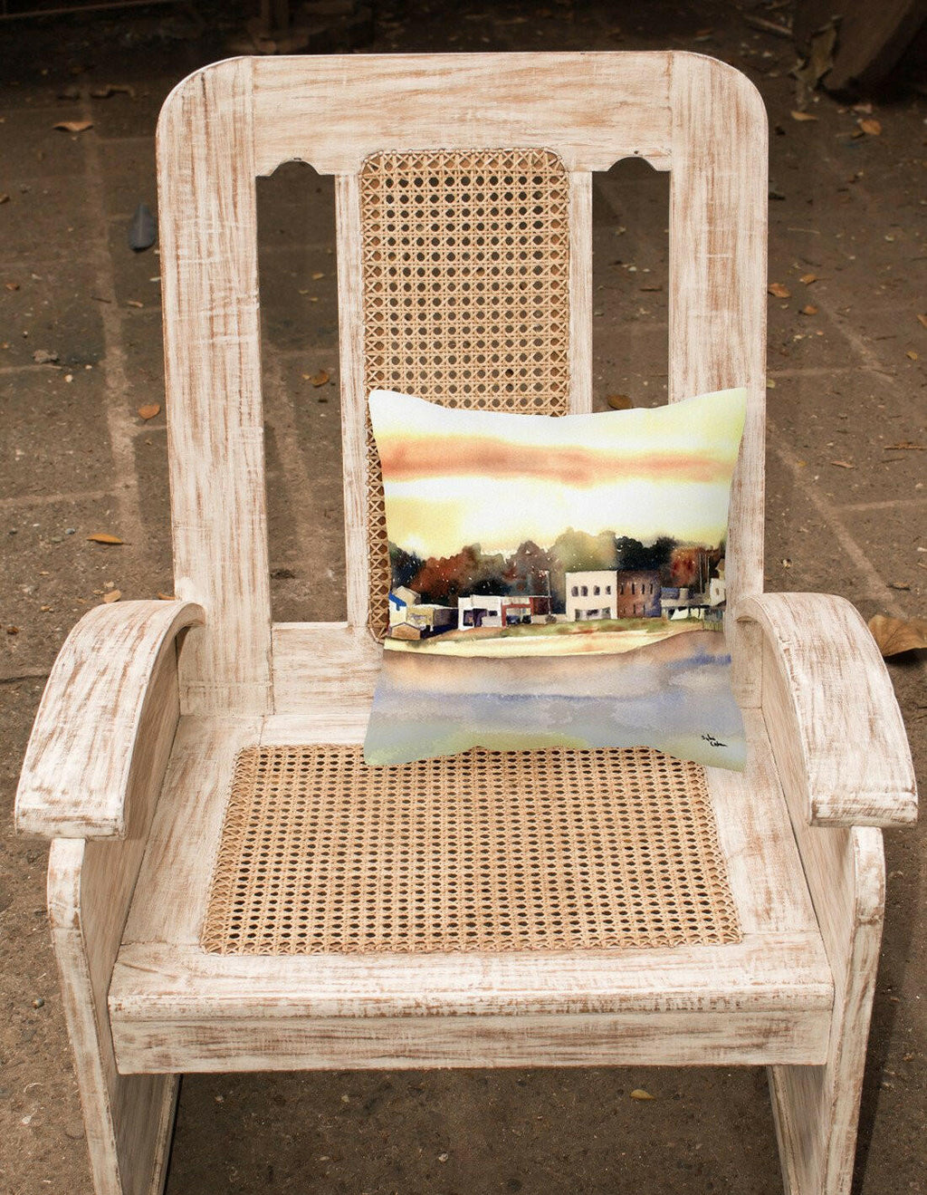 The Pass Decorative Throw Pillow 14x14 Indoor Outdoor Accent Cushion, Fabric Cover with Insert for Sofa, Bed, Porch & Living Room