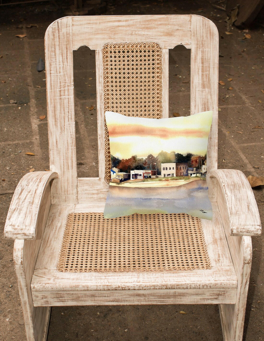 The Pass Decorative Throw Pillow 14x14 Indoor Outdoor Accent Cushion, Fabric Cover with Insert for Sofa, Bed, Porch & Living Room