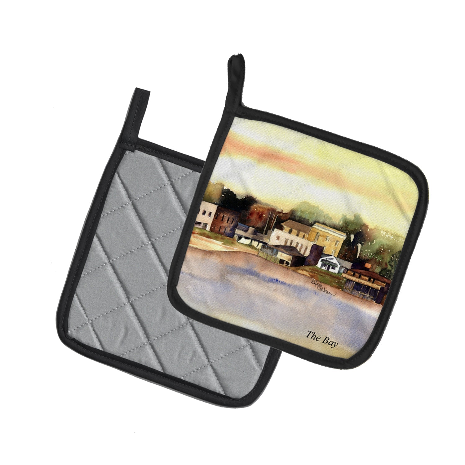 The Pass Pot Holder Set of 2 Heat Resistant Quilted Hot Pads 7.5 x 7.5 Inch, Insulated Kitchen Trivets for Cooking & Baking