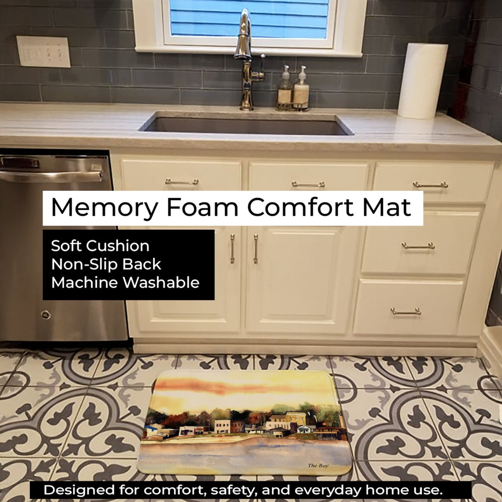 The Pass Memory Foam Kitchen Mat Machine Washable Anti-Fatigue Cushion Comfort Bath or Kitchen Rug