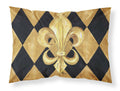 Black and Gold Fleur de lis New Orleans Standard Pillowcase Lightweight Super Soft Easy Care Decorative Artwork Pillowcase, Standard