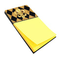 Black and Gold Fleur de lis New Orleans Watercolor Sticky Note Holder Refillable Dispenser Desk Accessory 3x3 Pad Gift