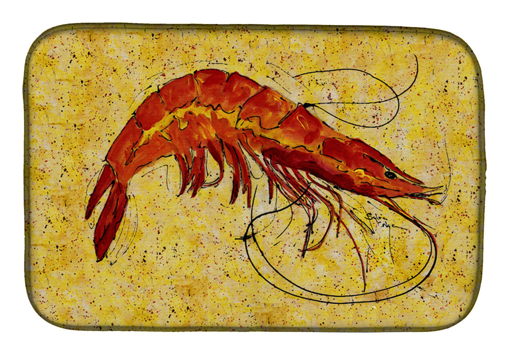 Shrimp Dish Drying Mat Absorbent Dish Drying Mat Pad for Kitchen Counter Dish Drainer Mat for Countertop, 14 x 21", Multicolor