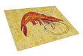 Shrimp Cutting Board Tempered Glass Kitchen Cutting Surface, Heat Resistant Chopping, Non-Slip Feet, Food Prep & Serving