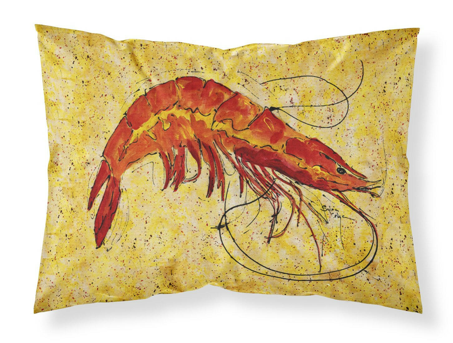 Shrimp Standard Pillowcase Lightweight Super Soft Easy Care Decorative Artwork Pillowcase, Standard