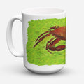 Crab Ceramic Coffee Mug 15 oz Decorative Large C Handle Mug Cup for Tea, Cocoa Hot Chocolate