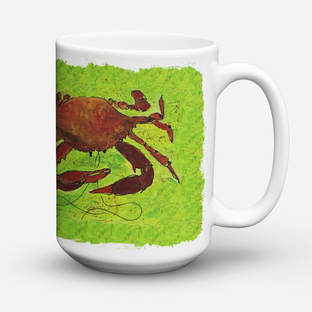 Crab Ceramic Coffee Mug 15 oz Decorative Large C Handle Mug Cup for Tea, Cocoa Hot Chocolate