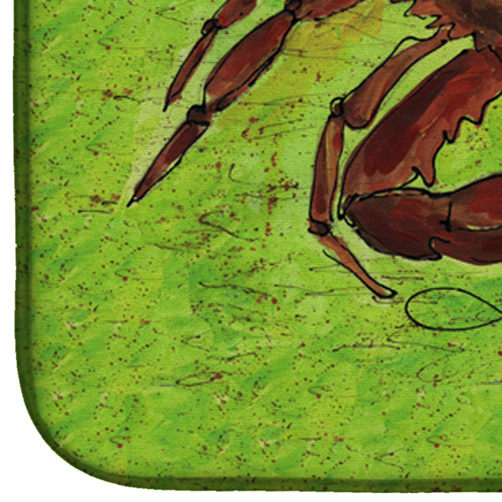 Crab Dish Drying Mat Absorbent Dish Drying Mat Pad for Kitchen Counter Dish Drainer Mat for Countertop, 14 x 21", Multicolor