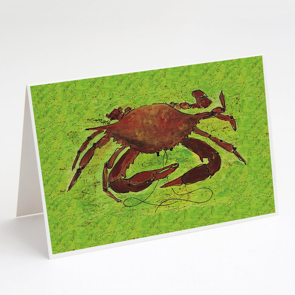 Crab Greeting Cards Pack of 8 Blank Cards with Envelopes Whimsical A7 Size 5x7