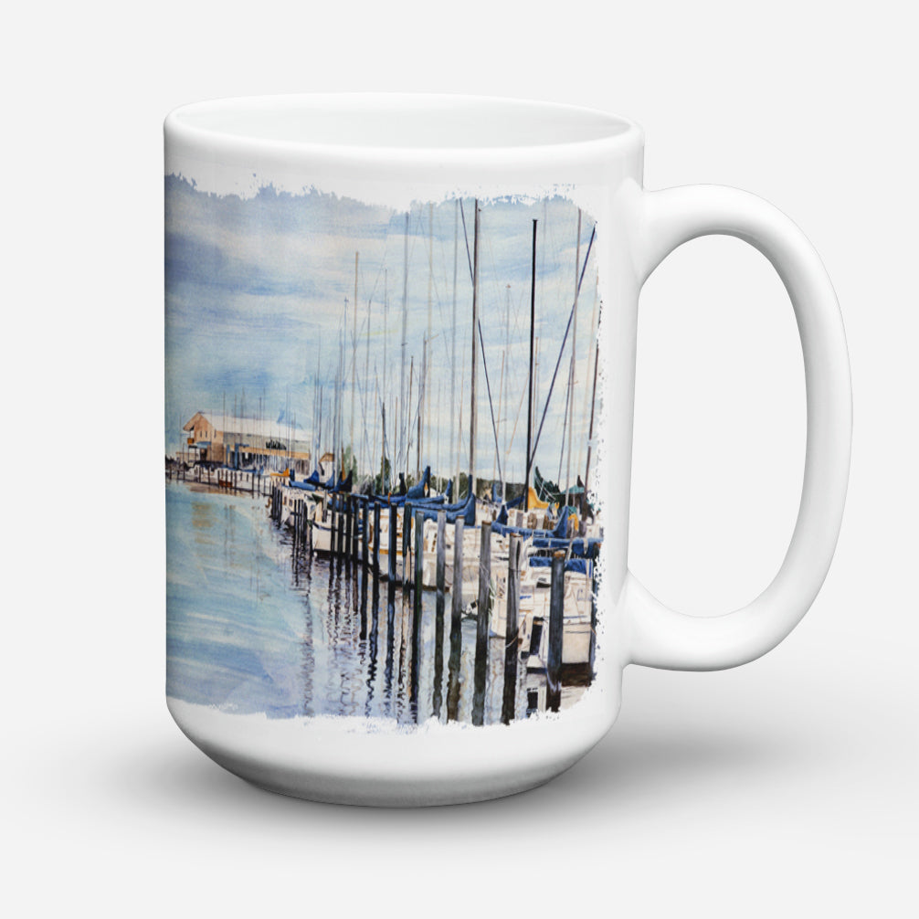 The Warf Ceramic Coffee Mug 15 oz Decorative Large C Handle Mug Cup for Tea, Cocoa Hot Chocolate
