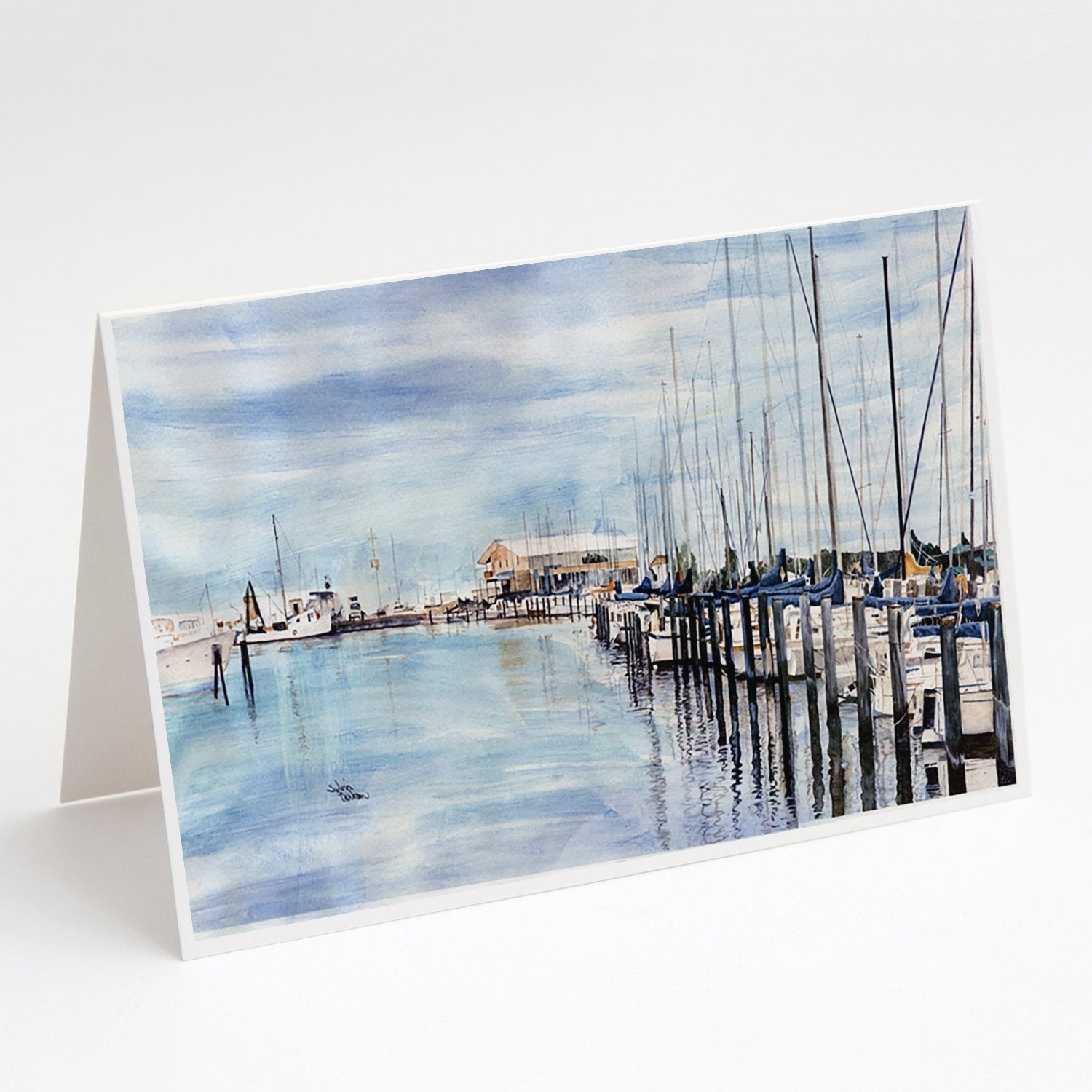 The Warf Greeting Cards Pack of 8 Blank Cards with Envelopes Whimsical A7 Size 5x7