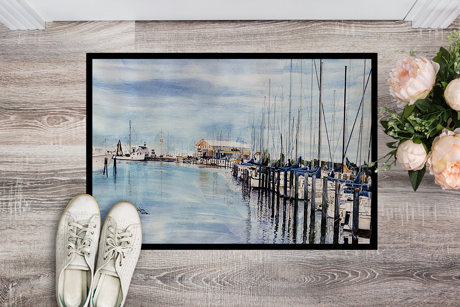 The Warf Doormat Indoor Outdoor 24H X 36W Front Door Mat Rugs for Entryway, Non Slip Washable Low Pile,
