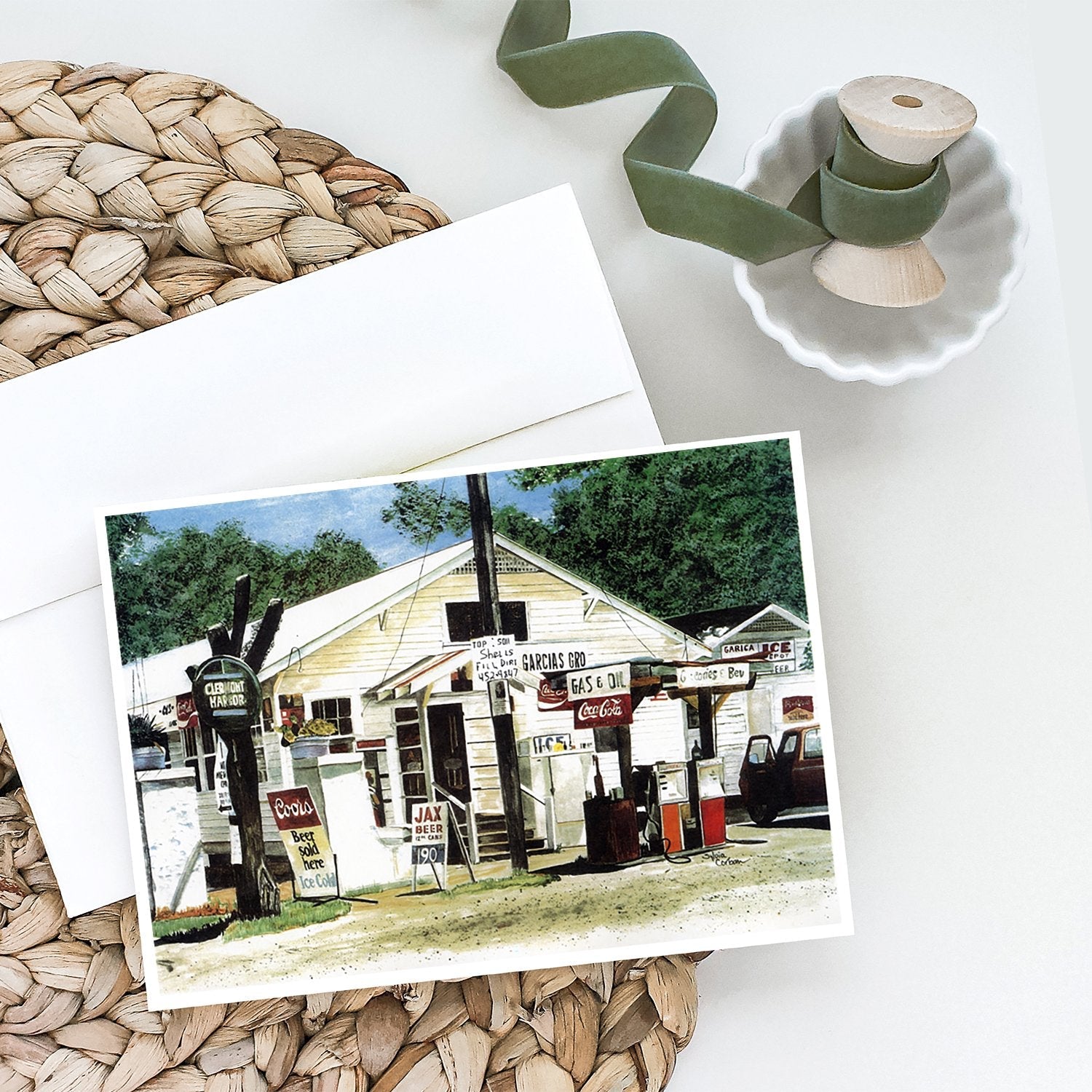Garcia's Grocery Greeting Cards Pack of 8 Blank Cards with Envelopes Whimsical A7 Size 5x7