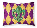 Mardi Gras Fleur de lis Purple Green and Gold Standard Pillowcase Lightweight Super Soft Easy Care Decorative Artwork Pillowcase, Standard