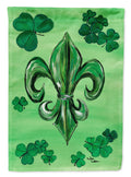 St Patrick's Day Fleur de lis House Flag 28x40 Porch Sleeve Pole Decorative Outside Yard Banner Artwork Wall Hanging, Polyester